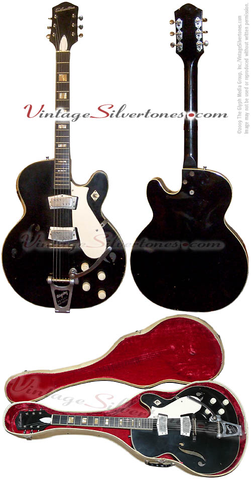 Silvertone 1446L - Harmony Semi-Hollow Body, 2 mini P90 Gibson pickups made in Chicago IL circa 1964