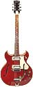 Silvertone 1460 Teisco-made 2pu, red, hollow body electric guitar