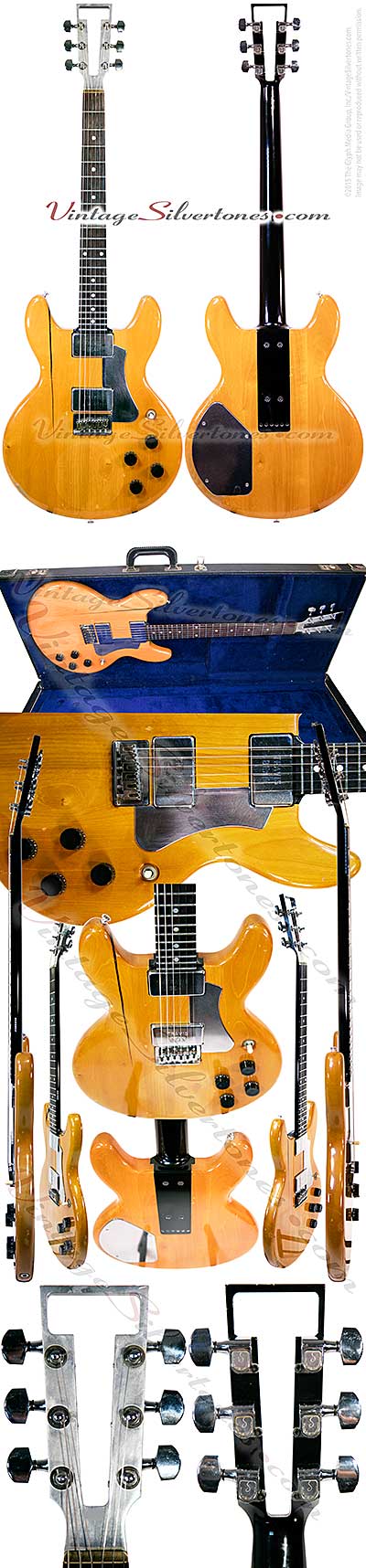 Travis Bean 1000s-Sun Valley, CA 2 humbucking pickups, electric guitar, 1978, natural finish, Koa, double cutaway